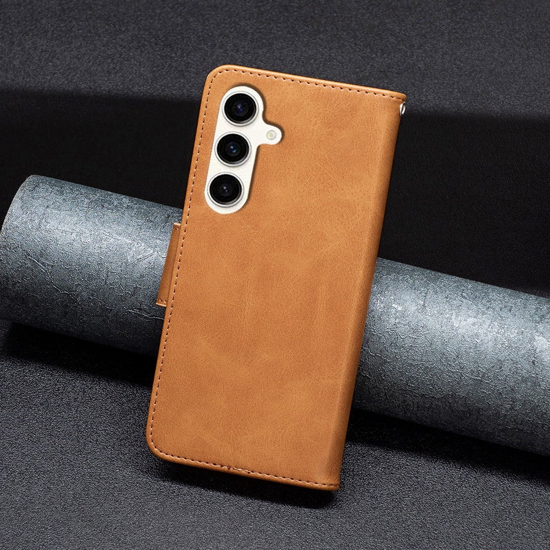 PU Leather Phone Case for Samsung Galaxy S23 FE Solid Color Wallet Stand Phone Cover PU Leather Phone Case for Samsung Galaxy S23 FE Solid Color Wallet Stand Phone Cover